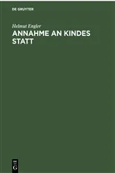 Book cover of Annahme an Kindes Statt by Helmut Engler