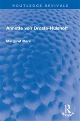 Book cover of Annette von Droste-Hülshoff by Margaret Mare