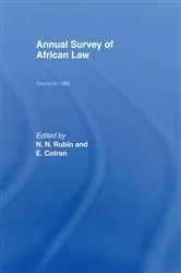 Book cover of Annual Survey of African Law Cb by E. Cotran