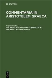 Book cover of Anonymi et Stephani in rhetoricam commentaria by Hugo Rabe