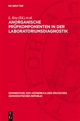 Book cover of Anorganische Prüfkomponenten in der Laboratoriumsdiagnostik by L. Kny