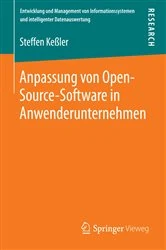 Book cover of Anpassung von Open-Source-Software in Anwenderunternehmen by Steffen Keßler