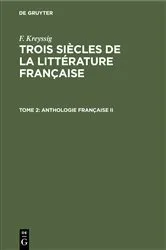 Book cover of Anthologie française II by F. Kreyssig