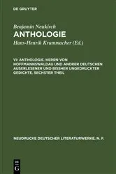 Book cover of Anthologie. Herrn von Hoffmannswaldau und andrer Deutschen auserlesener und bißher ungedruckter Gedichte. Sechster Theil by Benjamin Neukirch