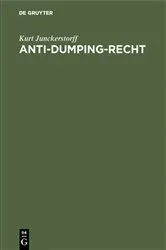 Book cover of Anti-Dumping-Recht by Unknown