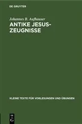 Book cover of Antike Jesus-Zeugnisse by Unknown
