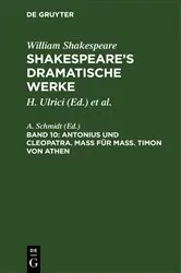 Book cover of Antonius und Cleopatra. Maß für Maß. Timon von Athen (2nd ed.) by A. Schmidt