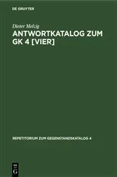 Book cover of Antwortkatalog zum GK 4 [vier] by Dieter Melzig