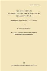 Book cover of Anwendung mathematisch-statistischer Verfahren bei der Fabrikationsüberwachung by Kurt Brücker-Steinkuhl