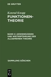 Book cover of Anwendungen und Weiterführung der allgemeinen Theorie (8th ed.) by Konrad Knopp