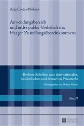 Book cover of Anwendungsbereich und ordre public-Vorbehalt des Haager Zustellungsuebereinkommens by Helmut Grothe
