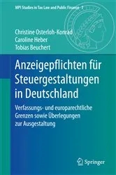 Book cover of Anzeigepflichten für Steuergestaltungen in Deutschland by Unknown
