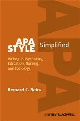 Book cover of APA Style Simplified by Bernard C. Beins