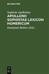 Book cover of Apollonii Sophistae Lexicon Homericum by Sophista Apollonius