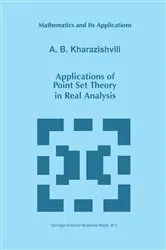 Book cover of Applications of Point Set Theory in Real Analysis by A.B. Kharazishvili