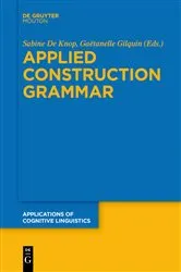 Book cover of Applied Construction Grammar by Sabine De Knop