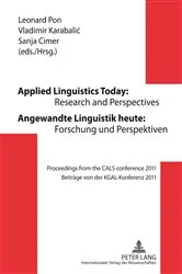 Book cover of Applied Linguistics Today: Research and Perspectives - Angewandte Linguistik heute: Forschung und Perspektiven by Vladimir Karabalic