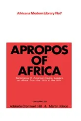 Book cover of Apropos of Africa by Martin Kilson