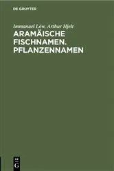 Book cover of Aramäische Fischnamen. Pflanzennamen by Immanuel Löw