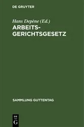 Book cover of Arbeitsgerichtsgesetz by Hans Depène