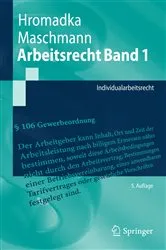 Book cover of Arbeitsrecht Band 1 (5th ed.) by Wolfgang Hromadka