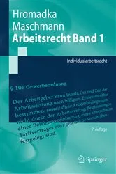Book cover of Arbeitsrecht Band 1 (7th ed.) by Wolfgang Hromadka