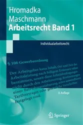 Book cover of Arbeitsrecht Band 1 (8th ed.) by Wolfgang Hromadka