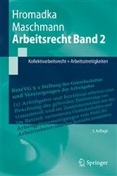Book cover of Arbeitsrecht Band 2 (5th ed.) by Wolfgang Hromadka