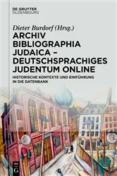 Book cover of Archiv Bibliographia Judaica – Deutschsprachiges Judentum Online by Dieter Burdorf