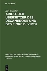 Book cover of Arigo, der Übersetzer des Decamerone und des Fiore di Virtu by Karl Drescher