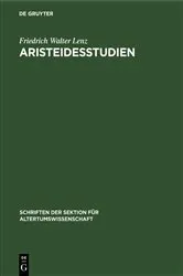 Book cover of Aristeidesstudien by Friedrich Walter Lenz