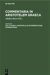 Book cover of Aristotelis de interpretatione commentarius by Ammonius