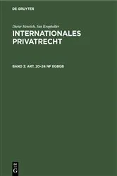 Book cover of Art. 20–24 nF EGBGB by Dieter Henrich
