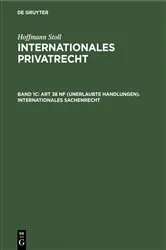 Book cover of Art 38 nF (Unerlaubte Handlungen). Internationales Sachenrecht (10th ed.) by Unknown