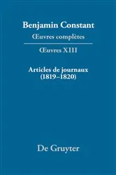 Book cover of Articles de journaux (1819–1820) by Léonard Burnand