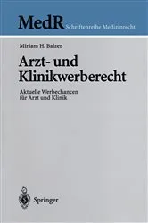 Book cover of Arzt- und Klinikwerberecht by Unknown