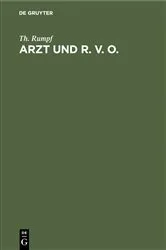 Book cover of Arzt und R. V. O. by Unknown