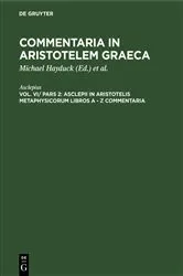Book cover of Asclepii in Aristotelis Metaphysicorum libros A - Z commentaria by Asclepius