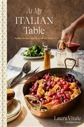 Book cover of At My Italian Table by Laura Vitale
