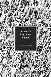 Book cover of Auden's Syllabic Verse by Richard Hillyer