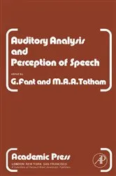 Book cover of Auditory Analysis and Perception of Speech by G Fant