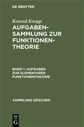 Book cover of Aufgaben zur elementaren Funktionentheorie (8th ed.) by Konrad Knopp
