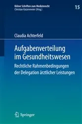 Book cover of Aufgabenverteilung im Gesundheitswesen by Claudia Achterfeld