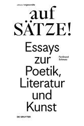 Book cover of aufSÄTZE! by Ferdinand Schmatz