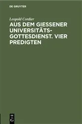 Book cover of Aus dem Gießener Universitätsgottesdienst. Vier Predigten by Hans Schmidt