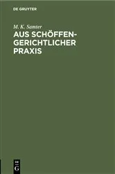 Book cover of Aus schöffengerichtlicher Praxis by Unknown