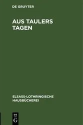Book cover of Aus Taulers Tagen by Unknown