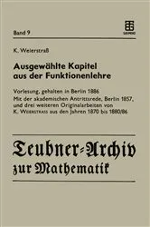 Book cover of AusgewÃ¤hlte Kapitel aus der Funktionenlehre by Unknown
