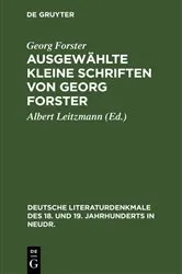 Book cover of Ausgewählte kleine Schriften von Georg Forster by Georg Forster