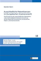 Book cover of Ausschließliche Patentlizenzen im Europaeischen Insolvenzrecht by Astrid Stadler
